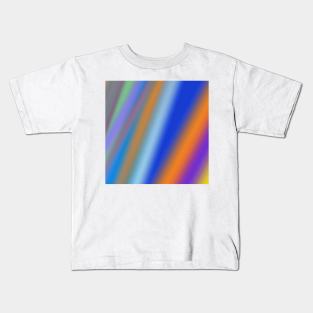 blue green red abstract texture pattern design Kids T-Shirt